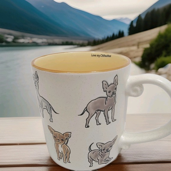 NEW! Spectrum Designz "Love My Chihuahua" All Over Print 21oz Mug - Picture 1 of 8